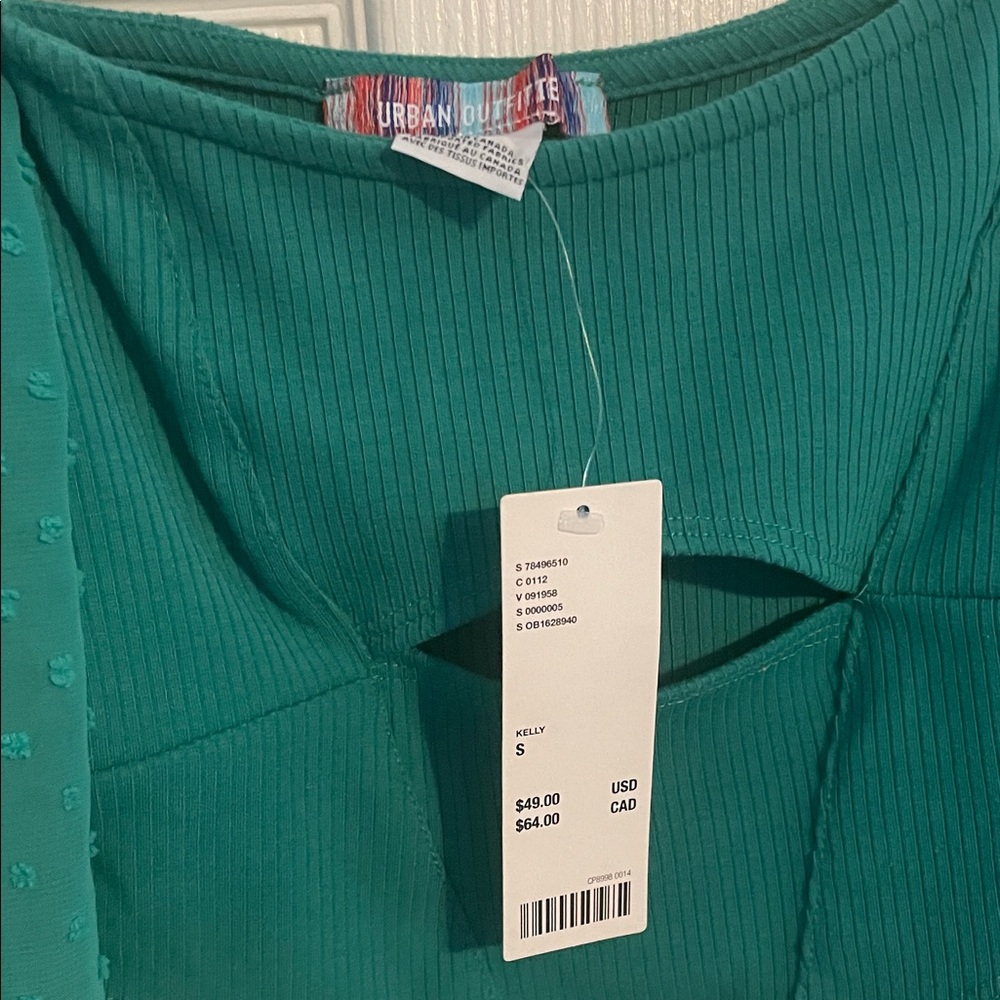 Urban Outfitters Green Crop Top - Picture 2 of 4